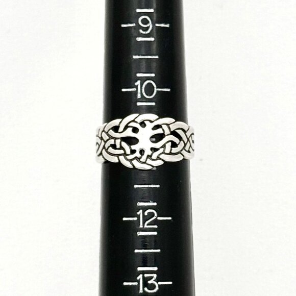 Vintage Tree of Life Sterling Silver Celtic Ring - Size 10.75 - Picture 9 of 9